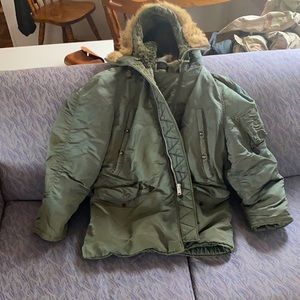 Vintage flight jacket with stamp